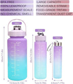 3-Pieces Motivational Water Bottle Set – BPA-Free Sports Bottles