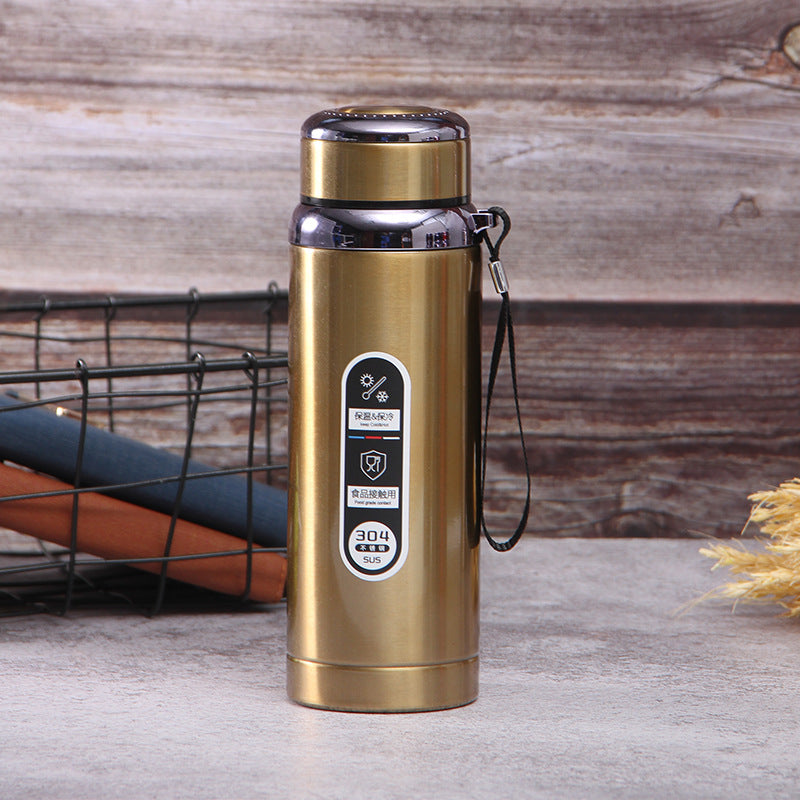 Stainless Steel Vacuum Insulated Thermos Bottle – Leakproof Water Bottle for Travel, Gym & Office