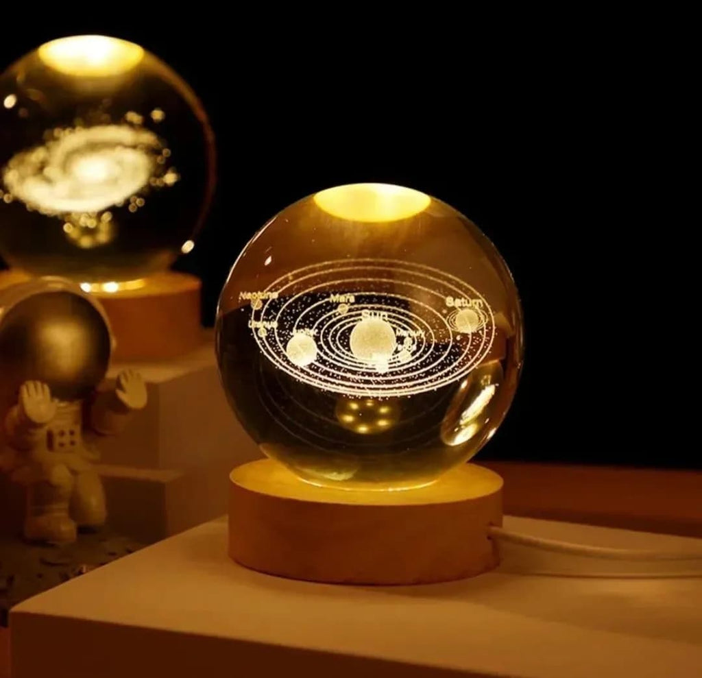 Luxury 3D Crystal Glow USB Lamp & USB Recharge