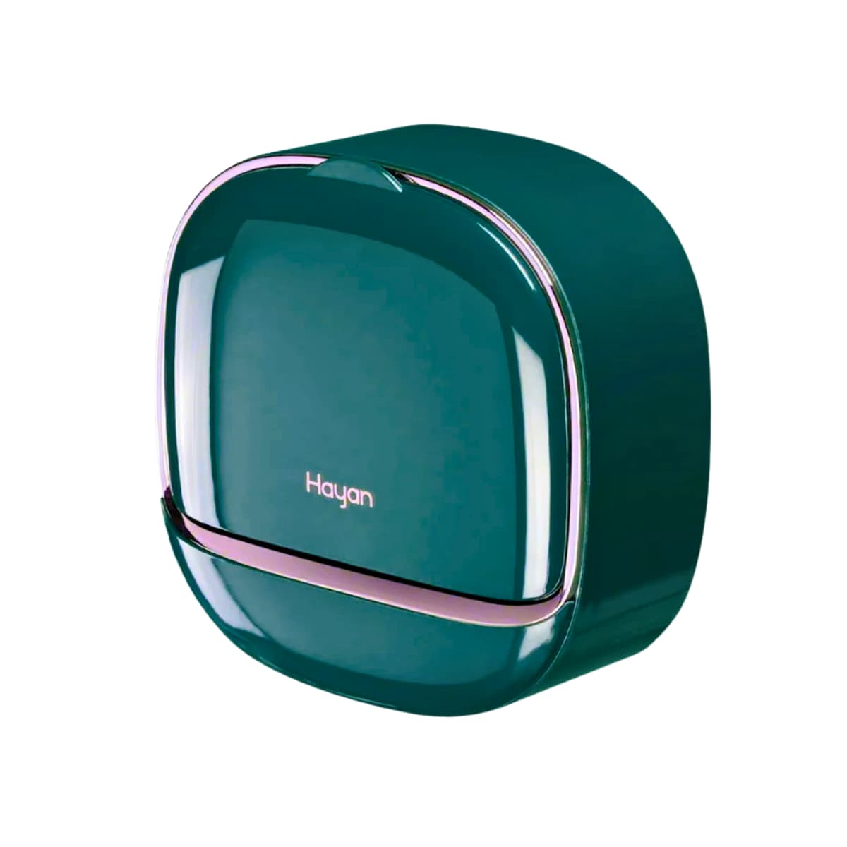 A green Hayon countertop appliance with a glossy finish and metallic trim, shown on a plain white background.