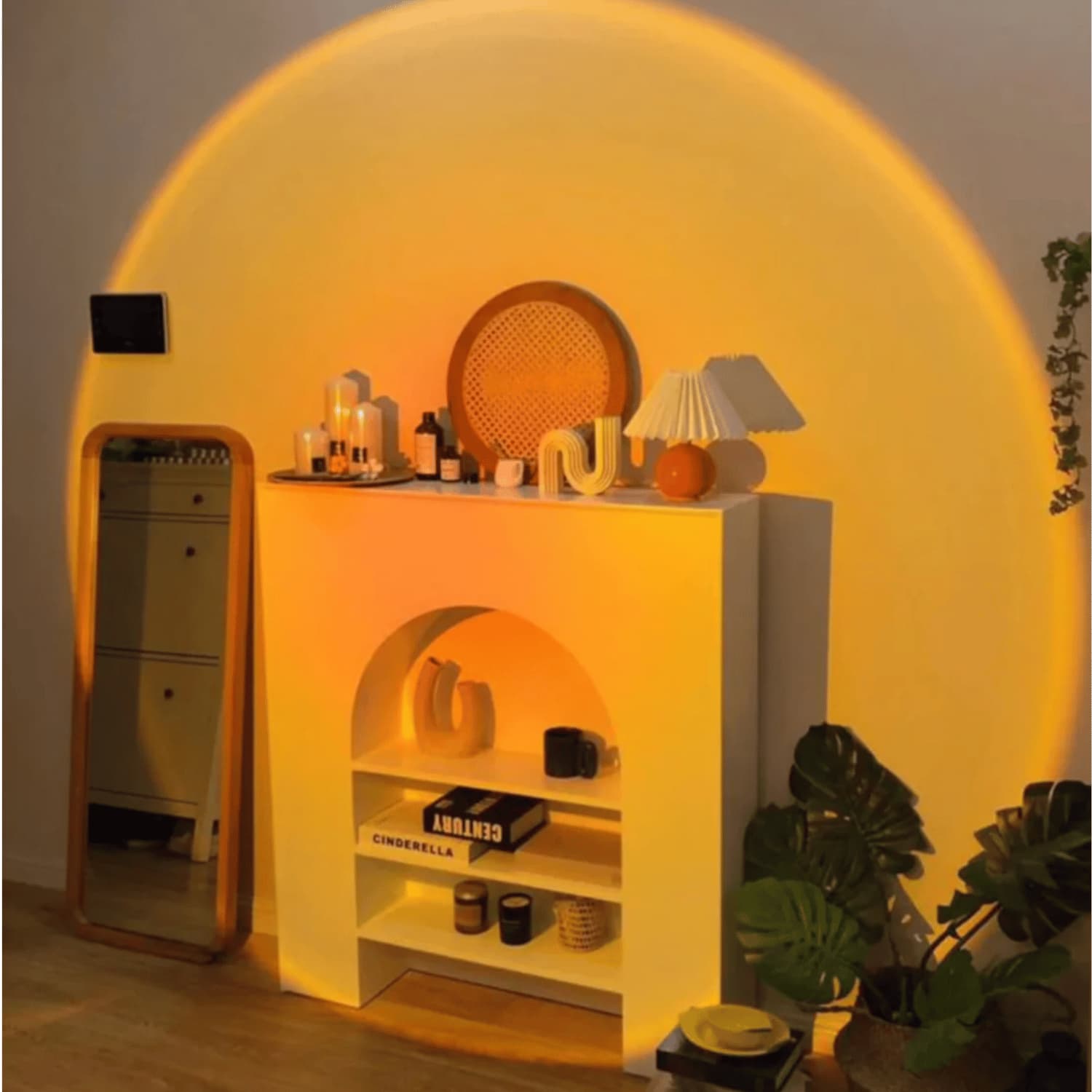 Rotating Sunset Projection Floor Table Lamp