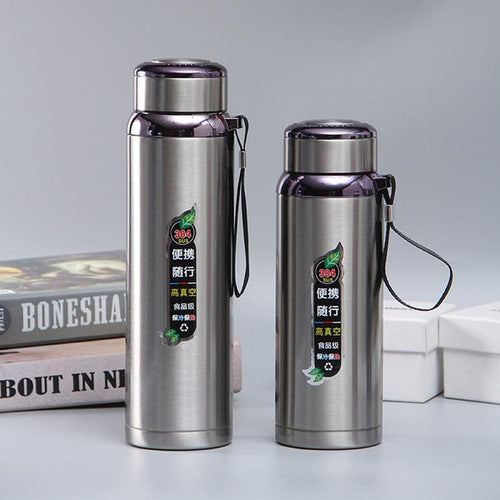 Stainless Steel Vacuum Insulated Thermos Bottle – Leakproof Water Bottle for Travel, Gym & Office