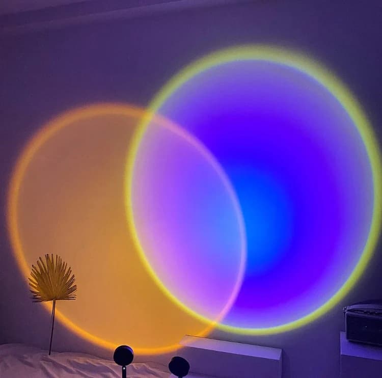 Rotating Sunset Projection Floor Table Lamp
