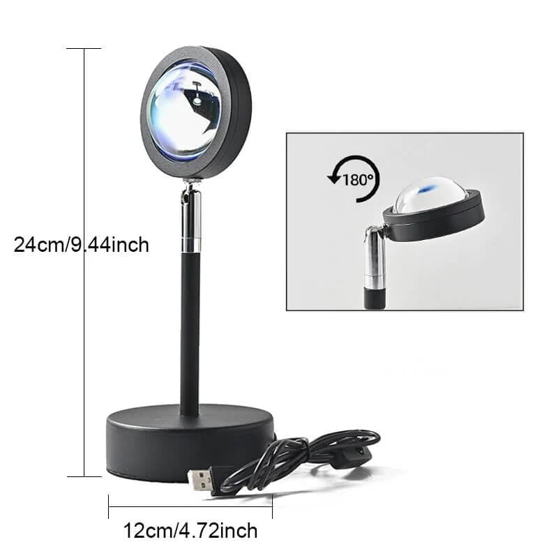 Rotating Sunset Projection Floor Table Lamp