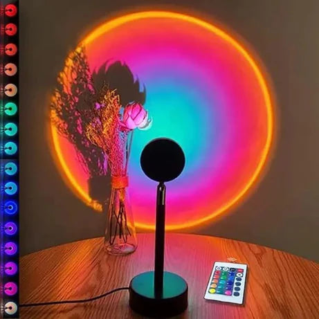 Rotating Sunset Projection Floor Table Lamp