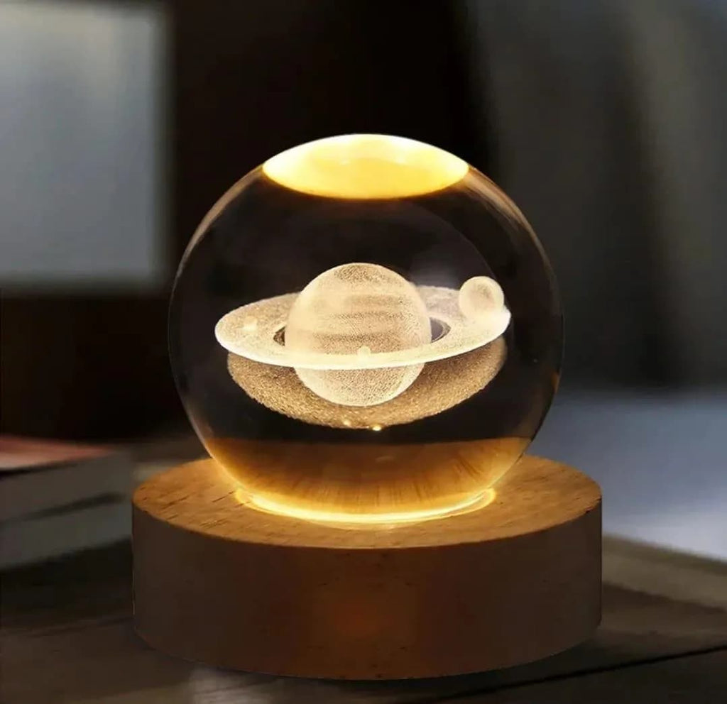 Luxury 3D Crystal Glow USB Lamp & USB Recharge