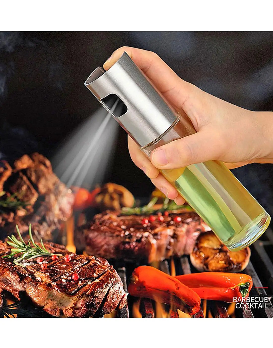 Oil Sprayer Dispenser - oil Spray Bottle for Air Fryer & BBQ Cooking