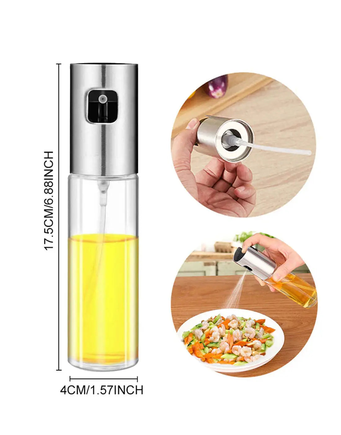 Oil Sprayer Dispenser - oil Spray Bottle for Air Fryer & BBQ Cooking